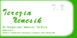 terezia nemcsik business card