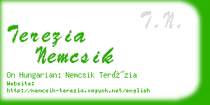 terezia nemcsik business card